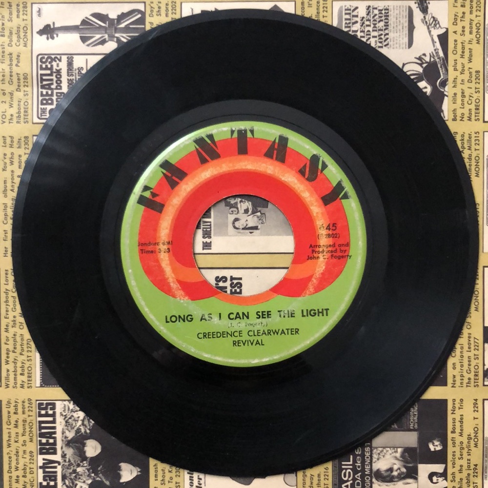 Creedence Clearwater Revival Long As I Can See The Light Vinyl 45 Record '70